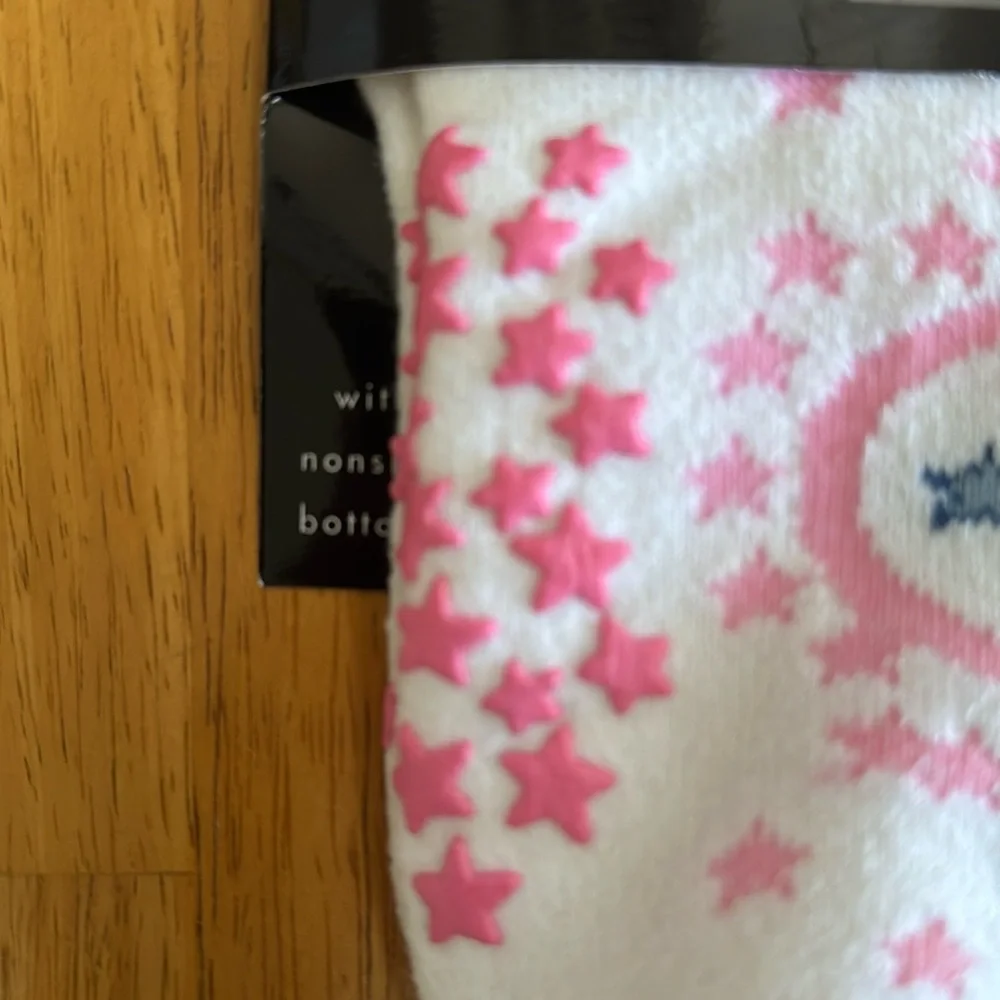 🛑NWT Xhilaration Fun Sox Gripper Slipper Socks Non Skid Stars Princess